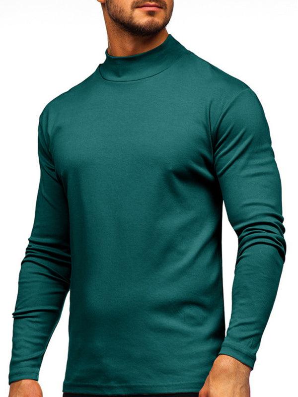 Men's High Collar Long Sleeve Shirt - Jessiz Boutique