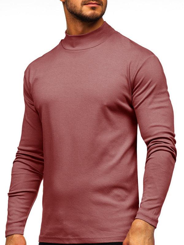 Men's High Collar Long Sleeve Shirt - Jessiz Boutique