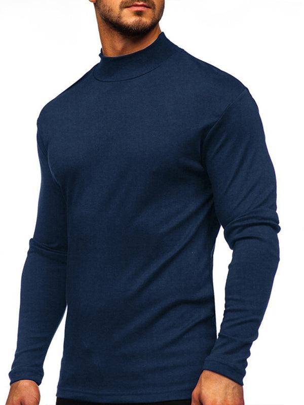 Men's High Collar Long Sleeve Shirt - Jessiz Boutique