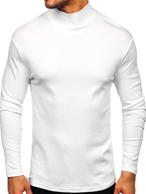 Men's High Collar Long Sleeve Shirt - Jessiz Boutique