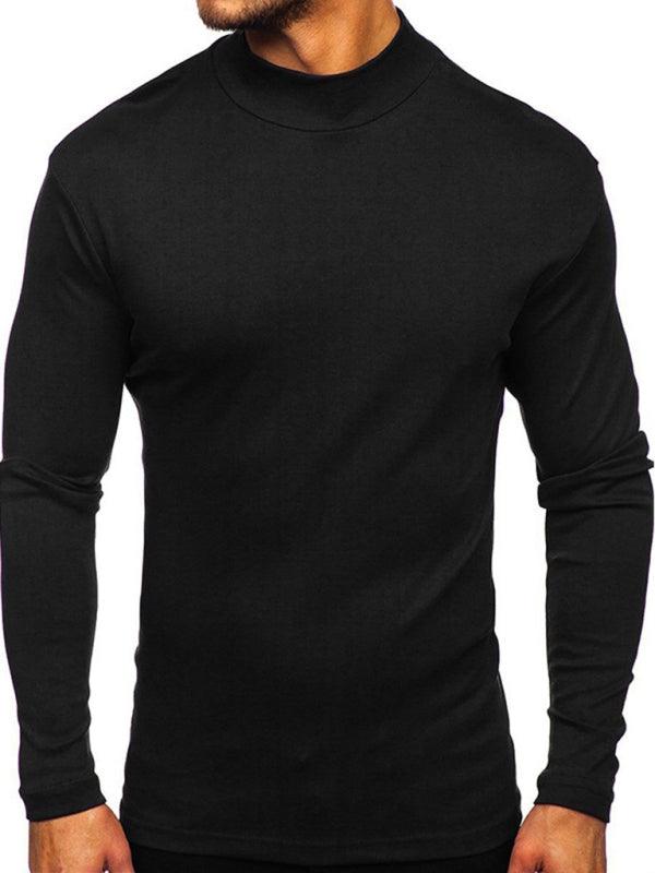 Men's High Collar Long Sleeve Shirt - Jessiz Boutique
