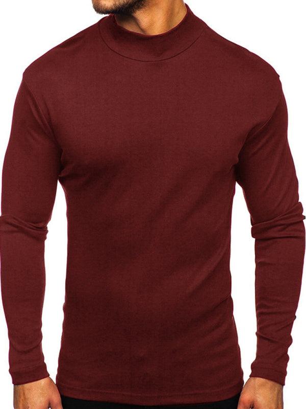 Men's High Collar Long Sleeve Shirt - Jessiz Boutique
