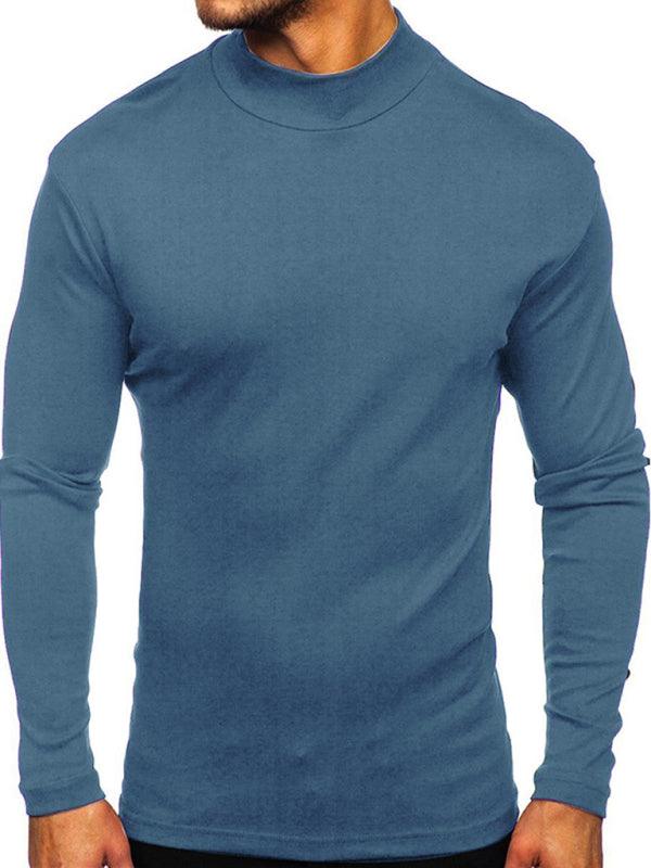 Men's High Collar Long Sleeve Shirt - Jessiz Boutique