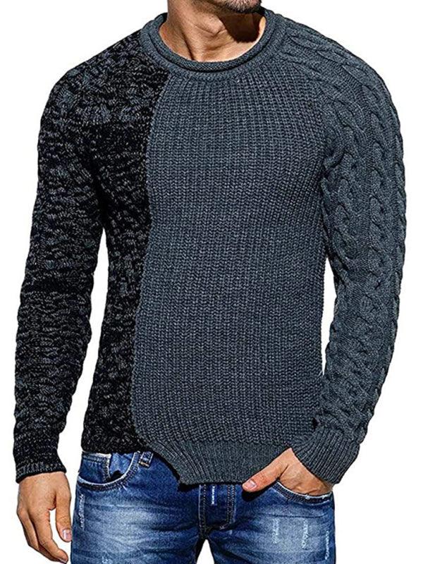 Men's Round Neck Knitted Sweater - Jessiz Boutique