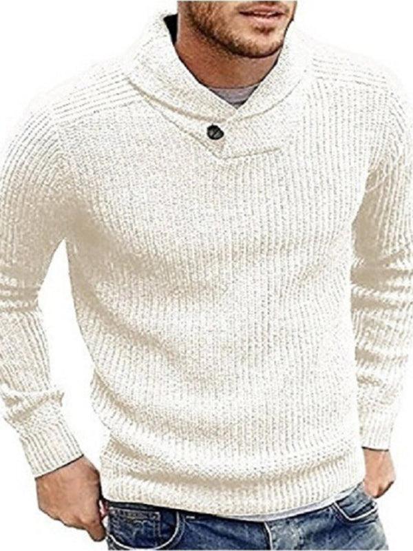 Men's Sweater Lapel Button Pullover - Jessiz Boutique