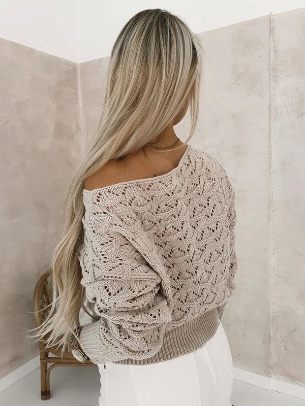 One Shoulder Hollow Casual Sweater - Jessiz Boutique