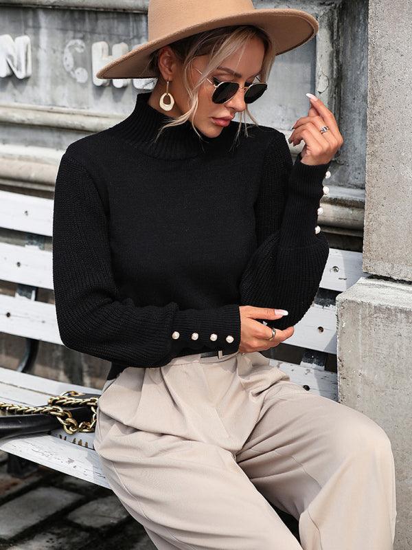 Pullover Knitted Turtleneck Sweater - Jessiz Boutique
