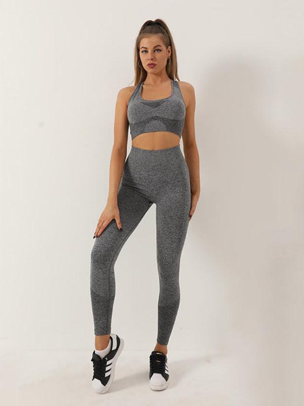 Seamless Dotted Two-piece Sports Suit - Jessiz Boutique
