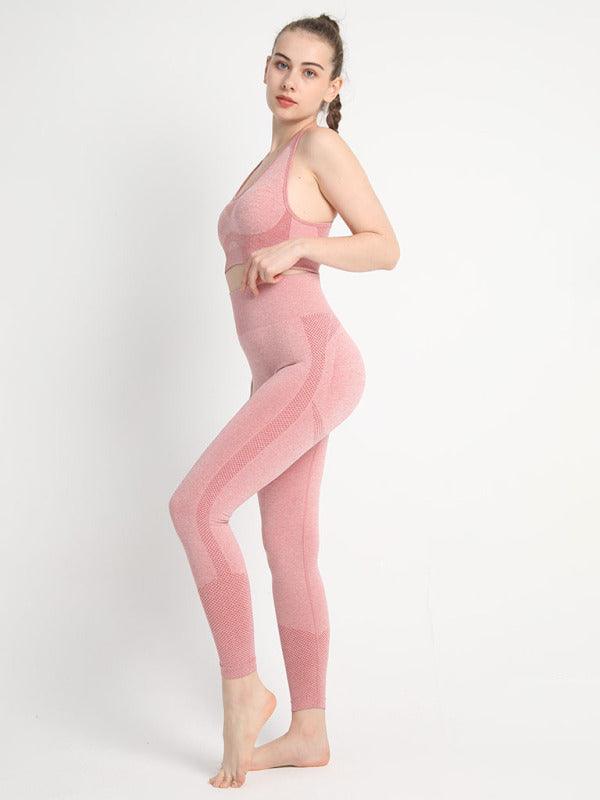 Seamless Dotted Two-piece Sports Suit - Jessiz Boutique