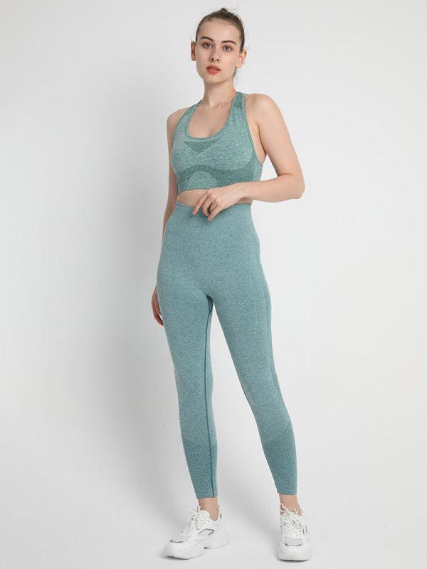 Seamless Dotted Two-piece Sports Suit - Jessiz Boutique