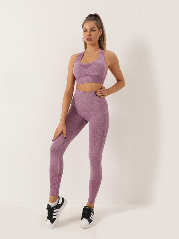 Seamless Dotted Two-piece Sports Suit - Jessiz Boutique