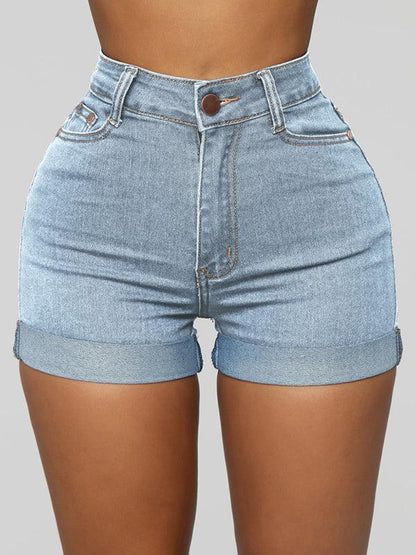 Stylish High Waist Denim Shorts - Jessiz Boutique