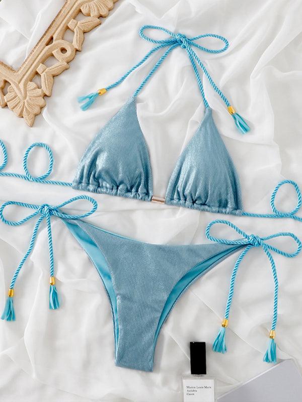 Tassel Split Bikini - Jessiz Boutique
