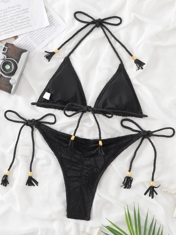 Tassel Split Bikini - Jessiz Boutique