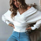 Waisted Off-Shoulder Sweater - Jessiz Boutique